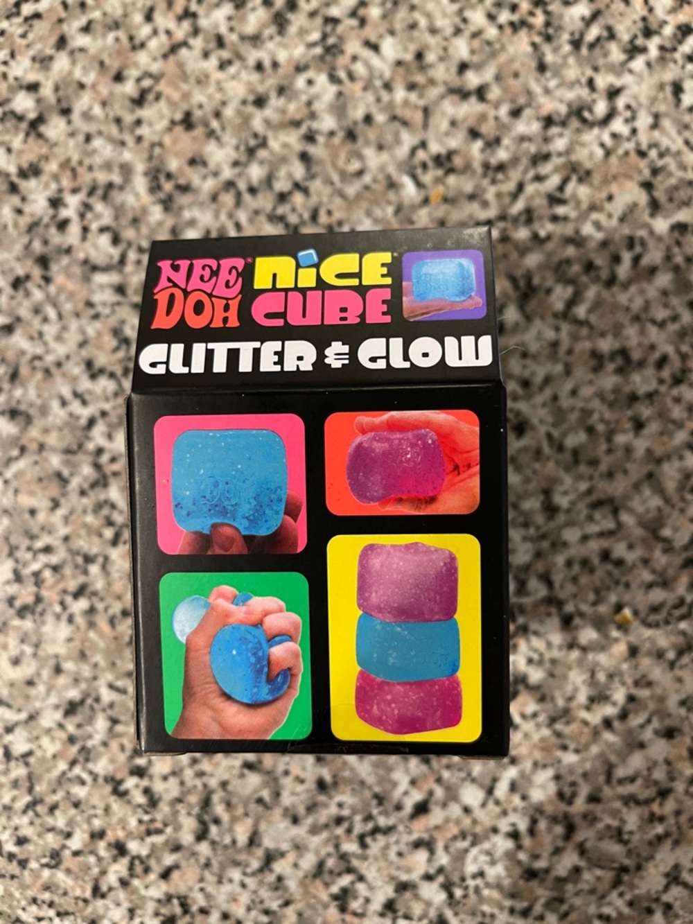 NeeDoh Nice Cube Glitter & Glow - Blue - Picture 3 of 4